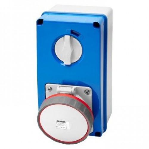 Priza interblocabila 63A, 3P+N+E, IP66/67 Gewiss GW67264N